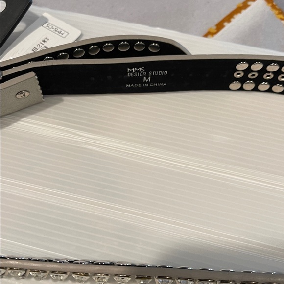 MMS Design Studio Silver Rhinestone Belt - Picture 4 of 6